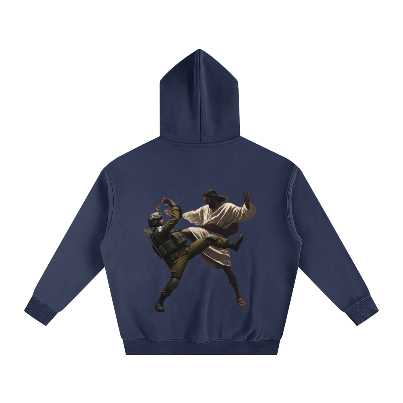 Jesus Fighting Demon Oversize Hoodie