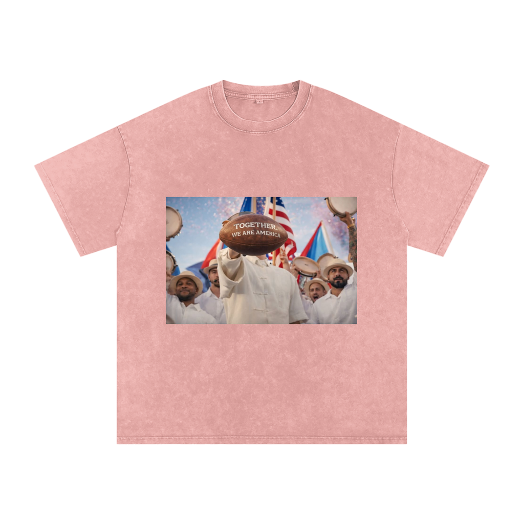Bad Bunny Together We Are America Oversized Cotton T-Shirt