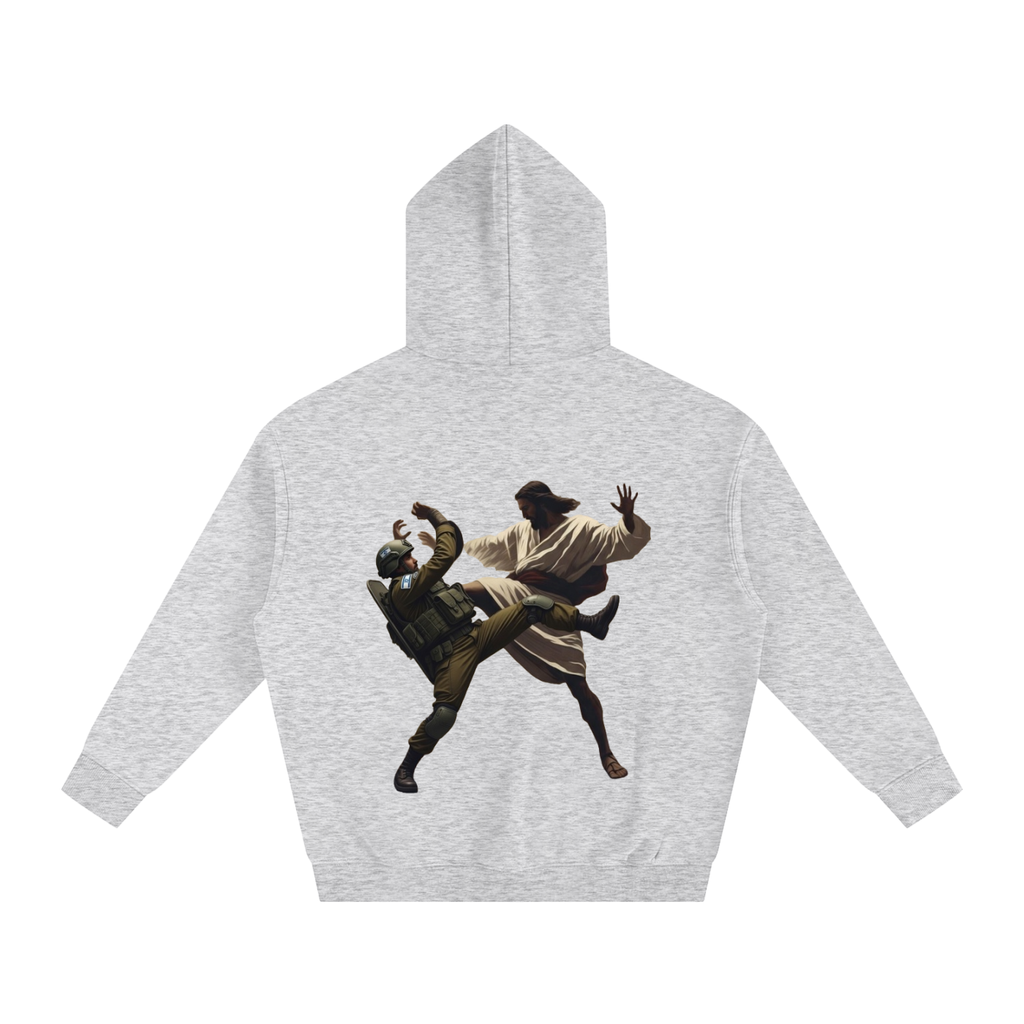 Jesus Fighting Demon Oversize Hoodie
