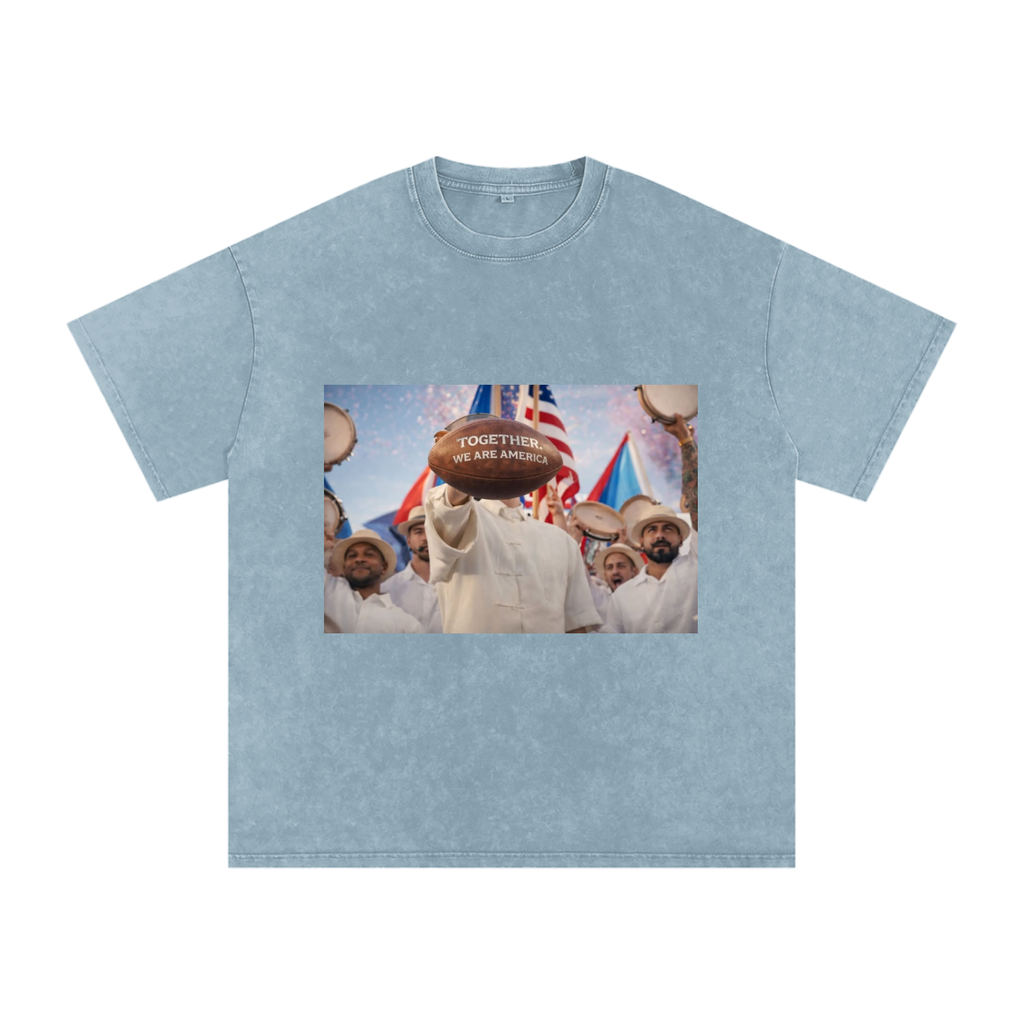 Bad Bunny Together We Are America Oversized Cotton T-Shirt