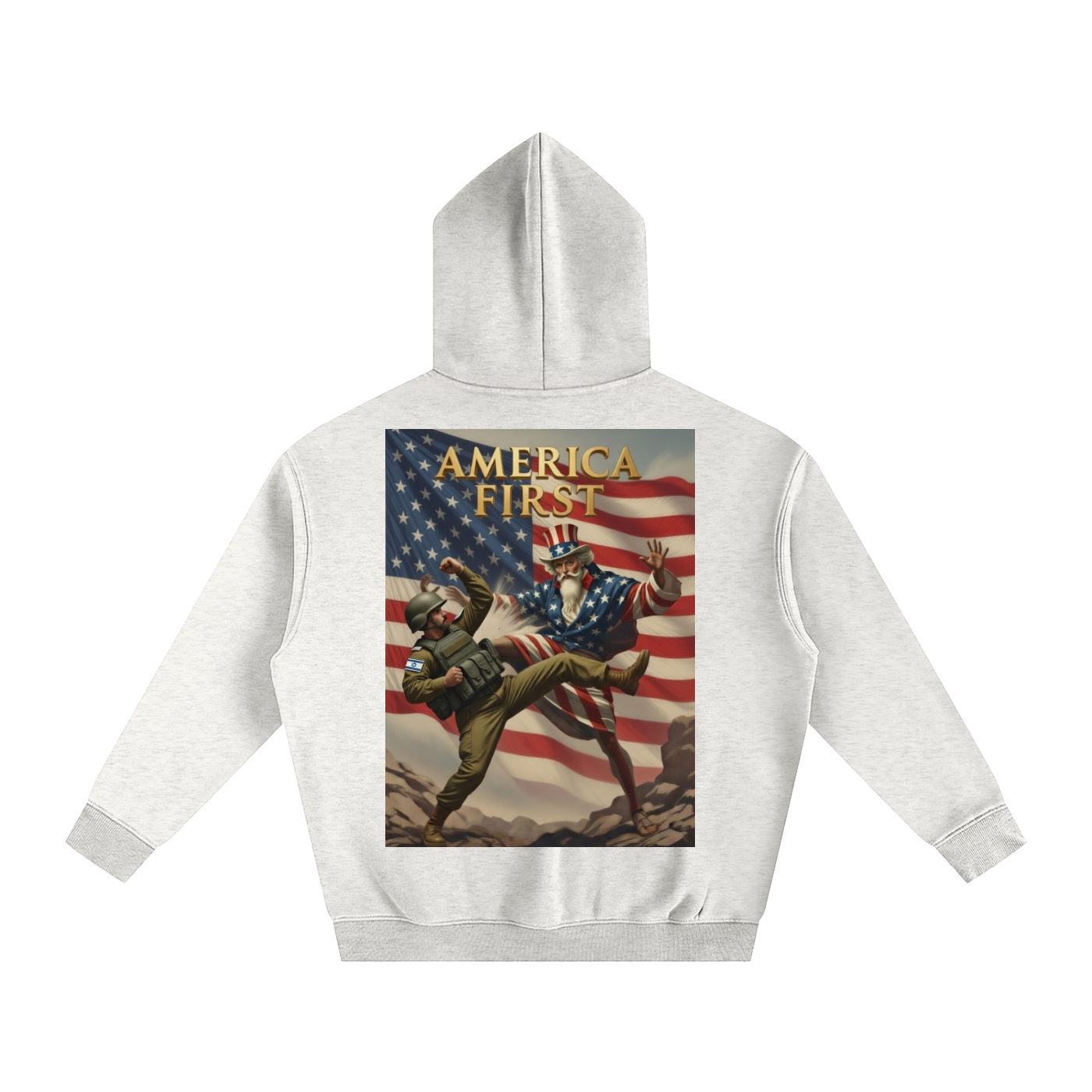 Uncle Sam Oversize Fleeced Hoodie